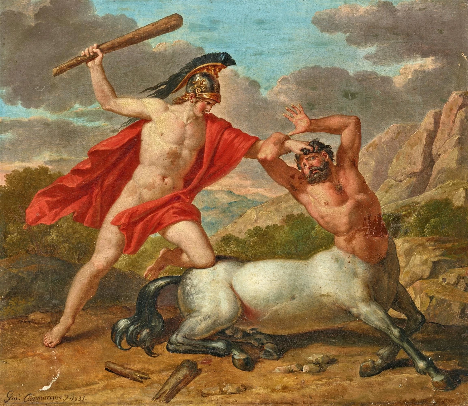 Ercole uccide un centauro